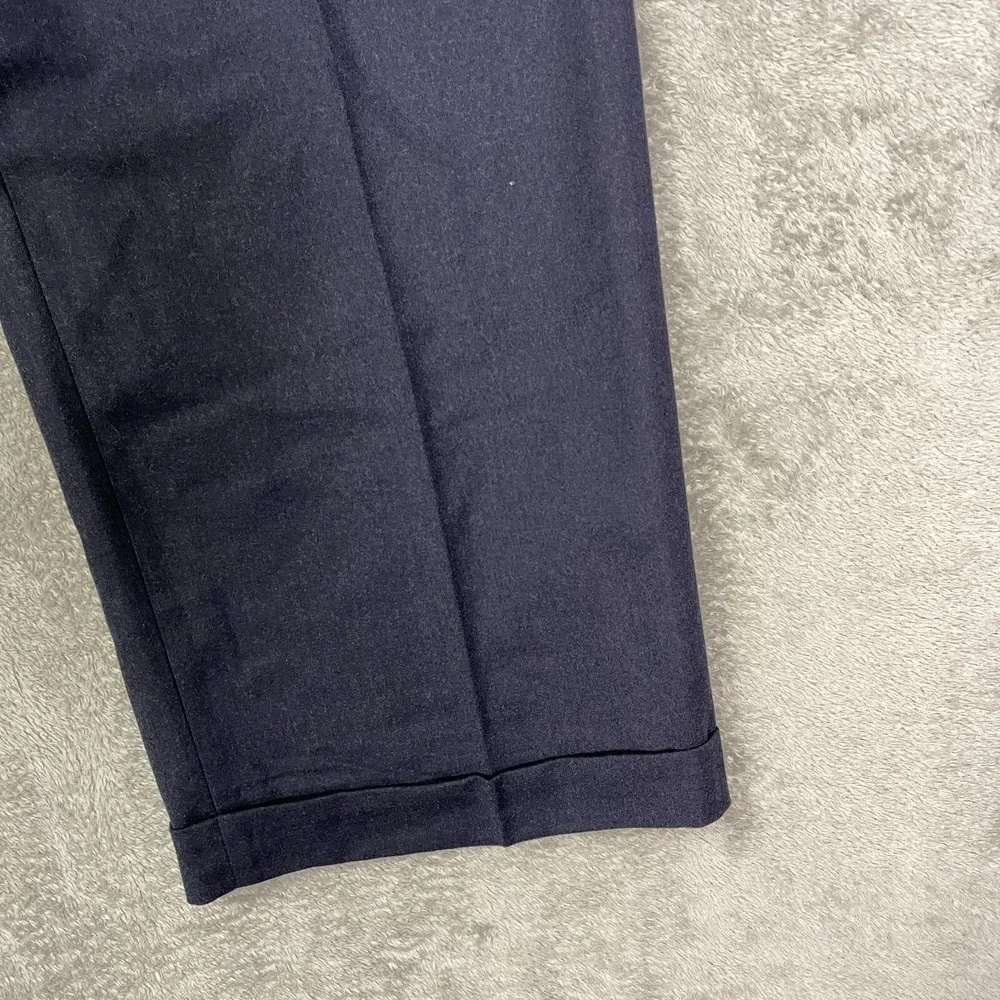 Nwt Talbots Italian Flannel 10 Wool Blend Navy Mills Pants‎ Formal Work